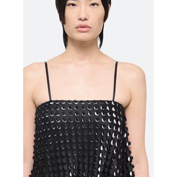 Helmet Lang Black Mini dress satin size 4 NWT - Picture 10 of 10